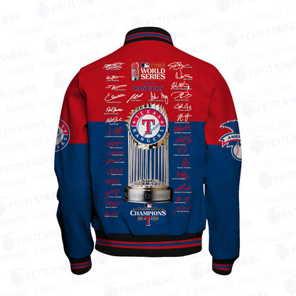 Texas Rangers - Major League Baseball AOP Varsity Jacket V14 - All-Over-Printed Jacket