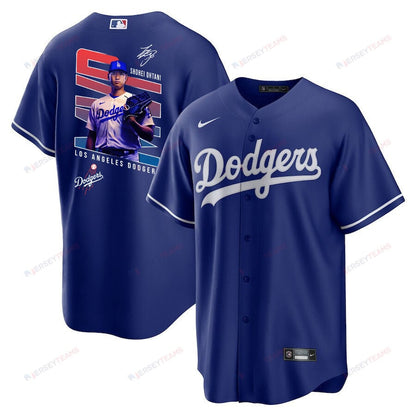 Shohei Ohtani 17 Los Angeles Dodgers Signed MVP 2023 Alternate Men Jersey - Royal