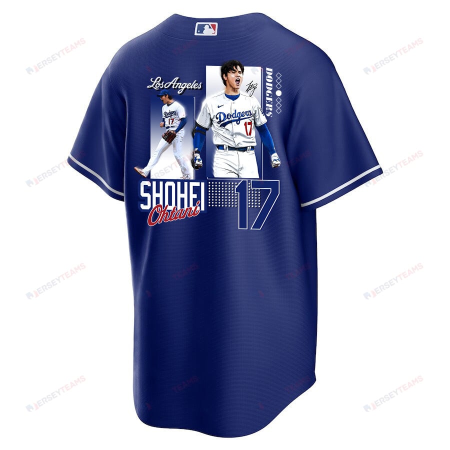 Shohei Ohtani 17 Los Angeles Dodgers Signed Welcome To The Sho 2023 Alternate Men Jersey - Royal