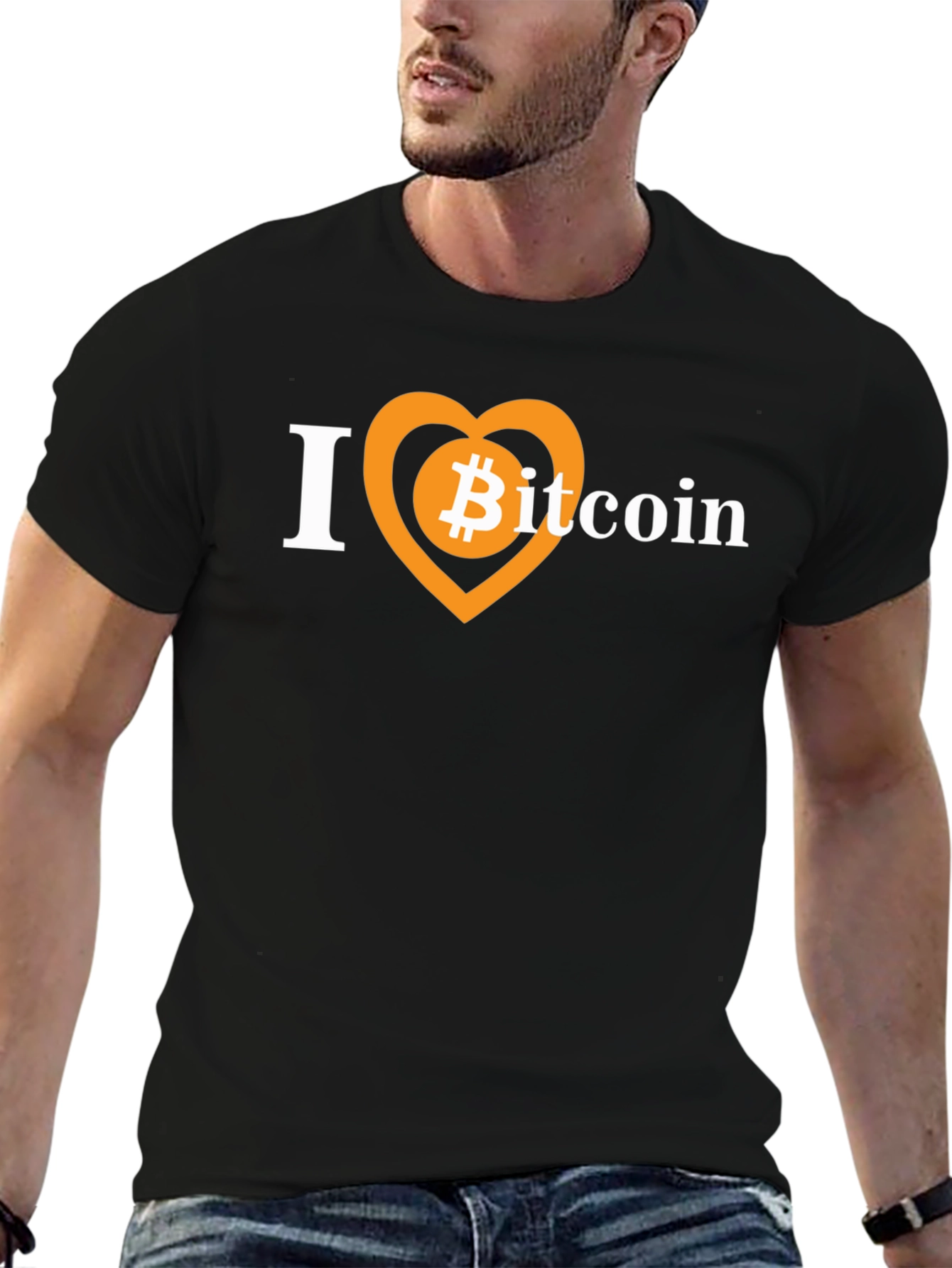 I Heart Bitcoin Black T-Shirt