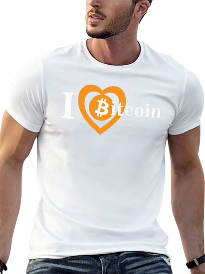I Heart Bitcoin Black T-Shirt