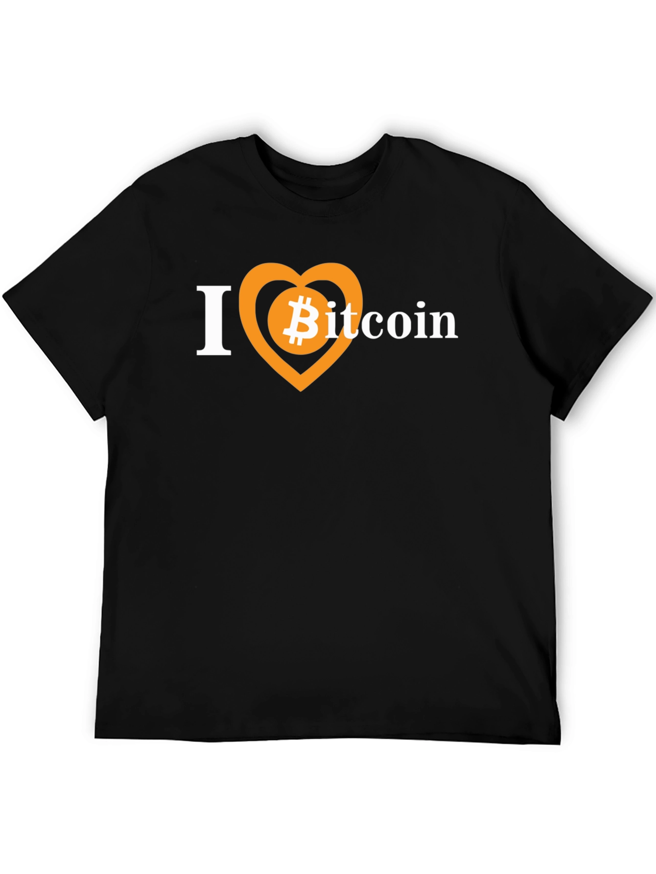 I Heart Bitcoin Black T-Shirt