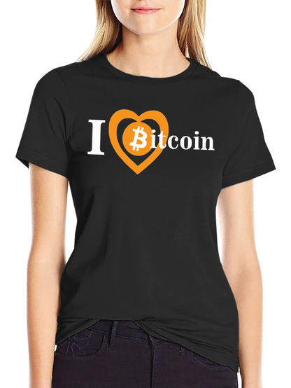 I Heart Bitcoin Black T-Shirt