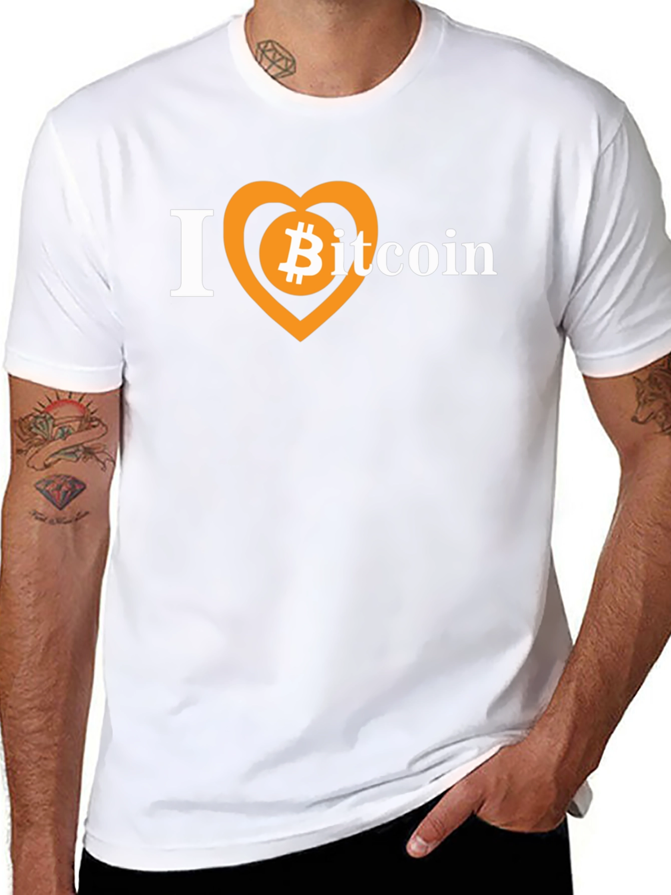 I Heart Bitcoin Black T-Shirt