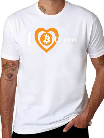 I Heart Bitcoin Black T-Shirt