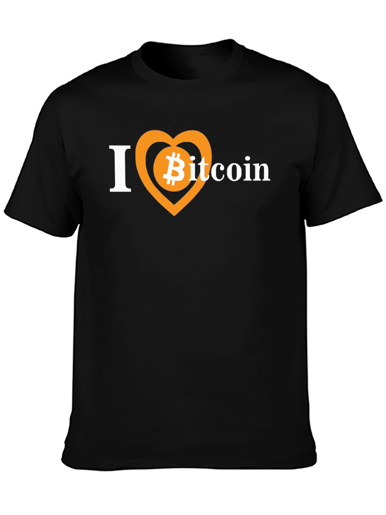 I Heart Bitcoin Black T-Shirt