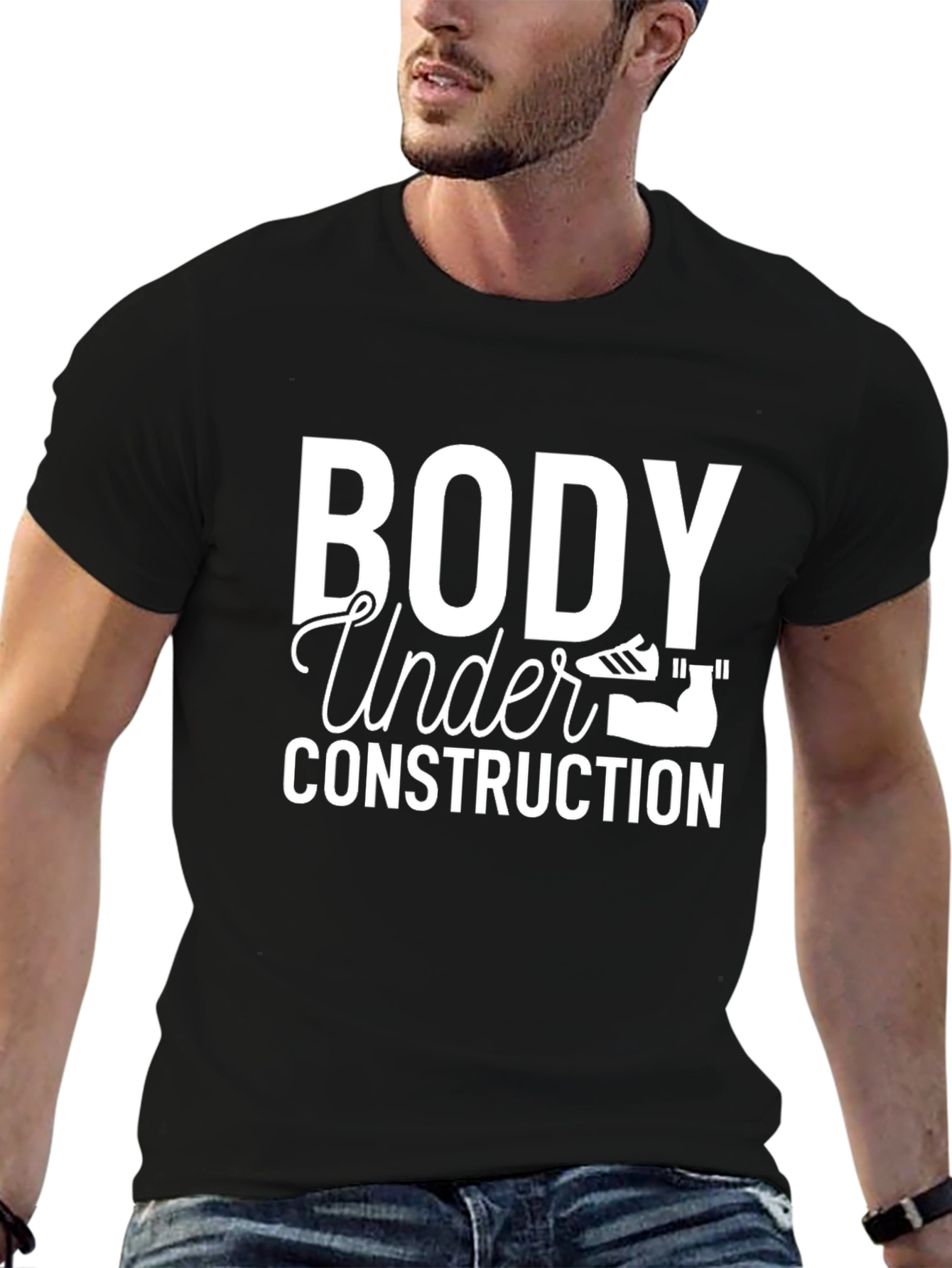 Body Under Construction Black Graphic Tee