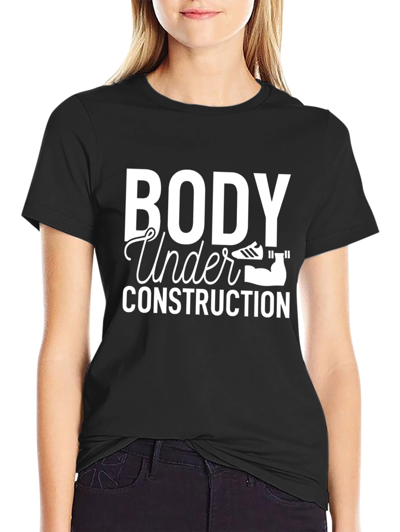Body Under Construction Black Graphic Tee
