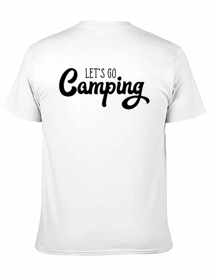 Lets Go Camping T-Shirt - Black Crew Neck