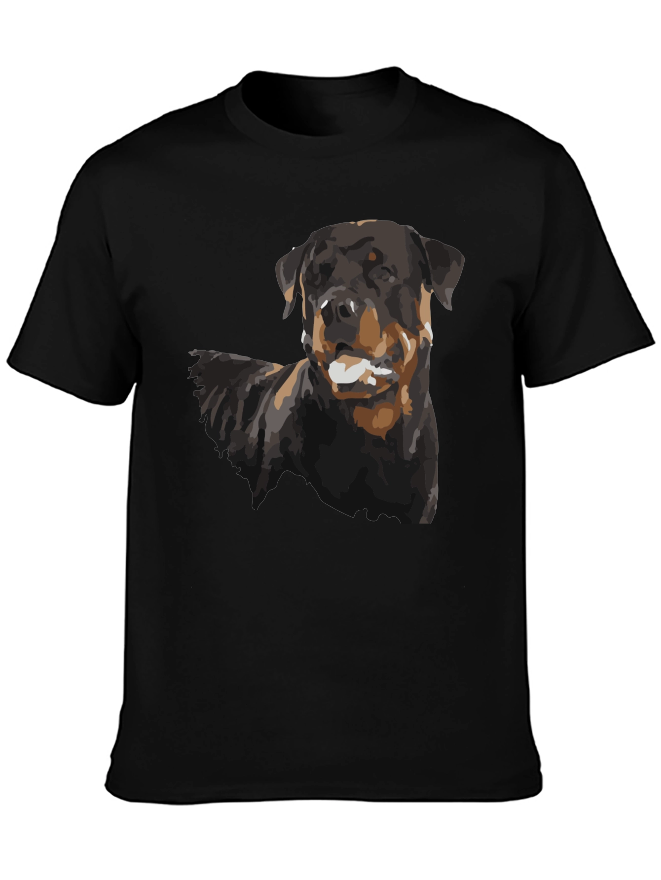 Rottweiler Dog Graphic Black T-Shirt
