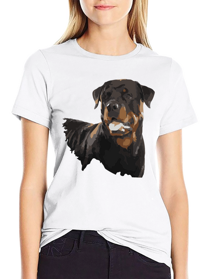 Rottweiler Dog Graphic Black T-Shirt