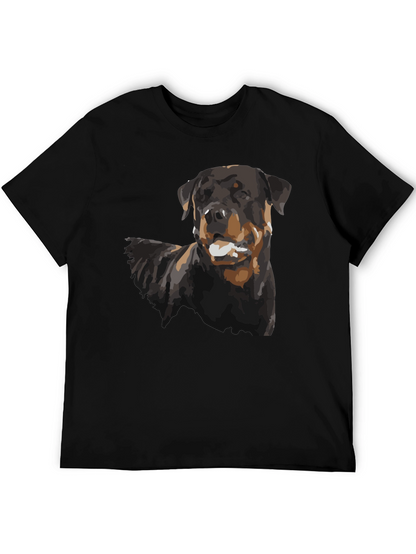 Rottweiler Dog Graphic Black T-Shirt
