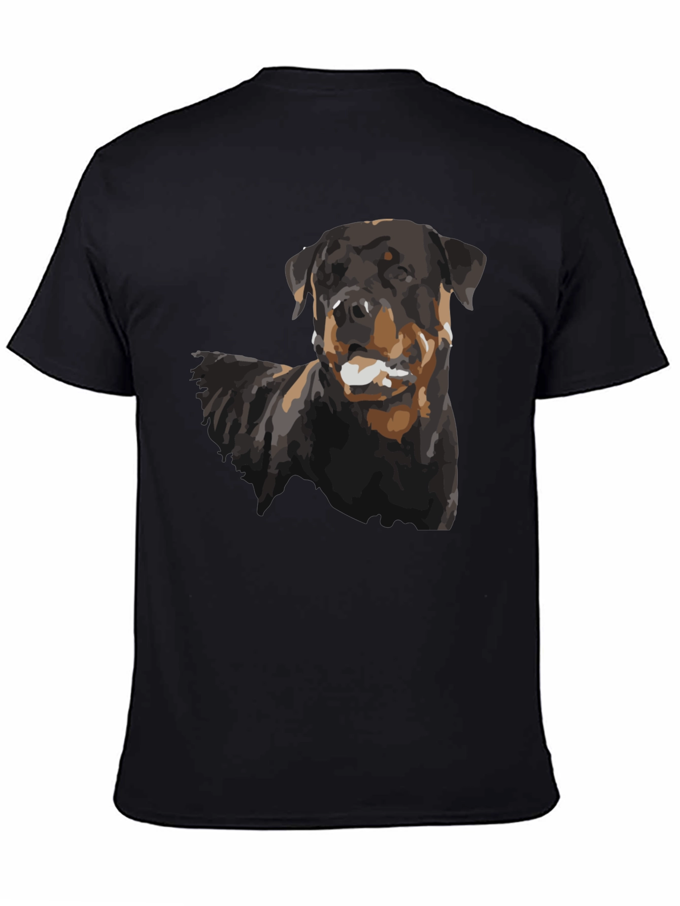 Rottweiler Dog Graphic Black T-Shirt