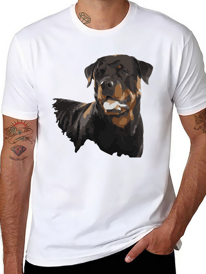 Rottweiler Dog Graphic Black T-Shirt