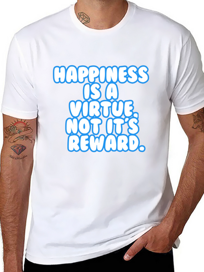 Happiness Is A Virtue Black T-Shirt