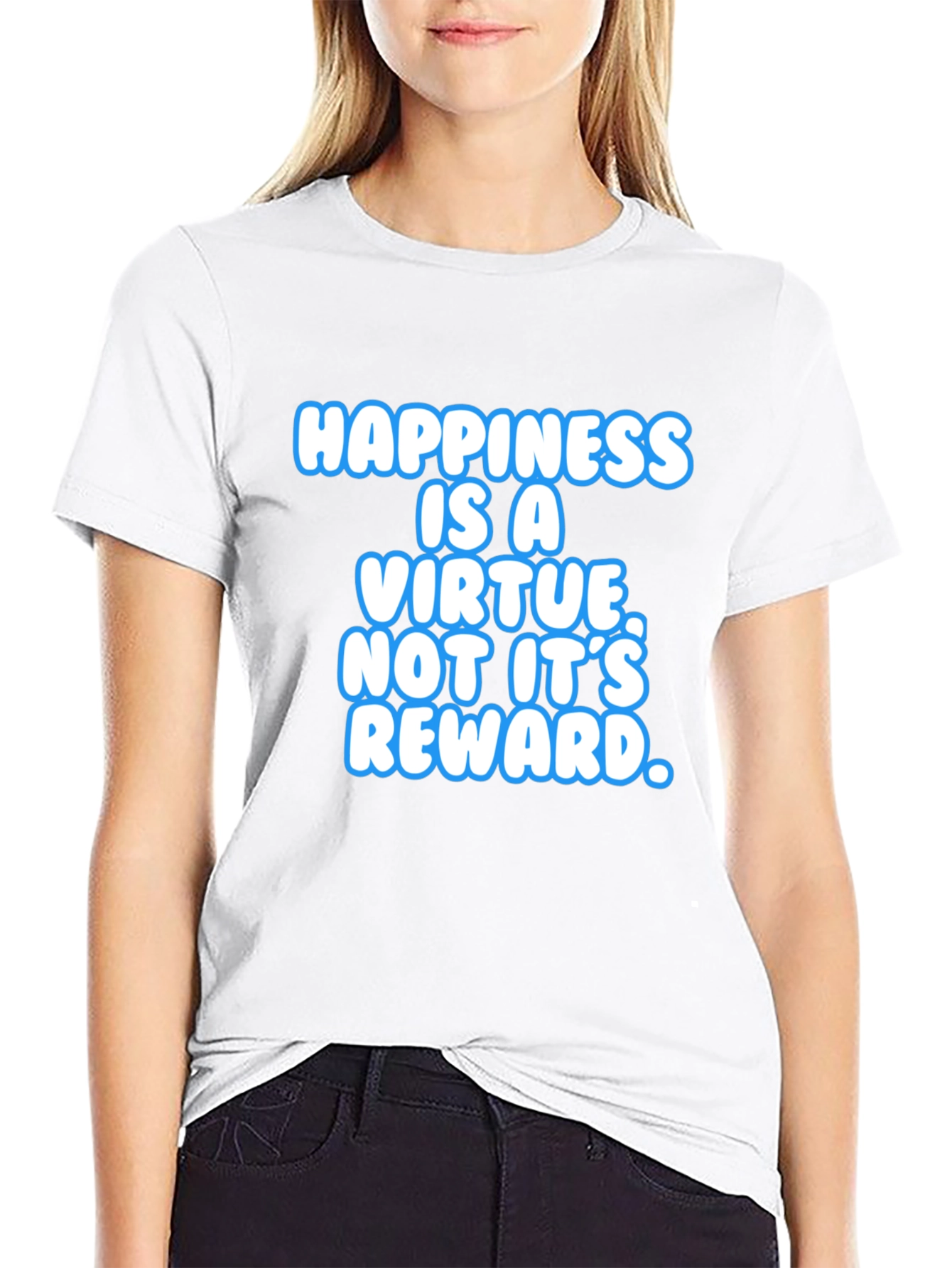 Happiness Is A Virtue Black T-Shirt