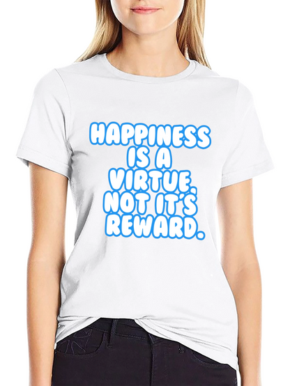 Happiness Is A Virtue Black T-Shirt