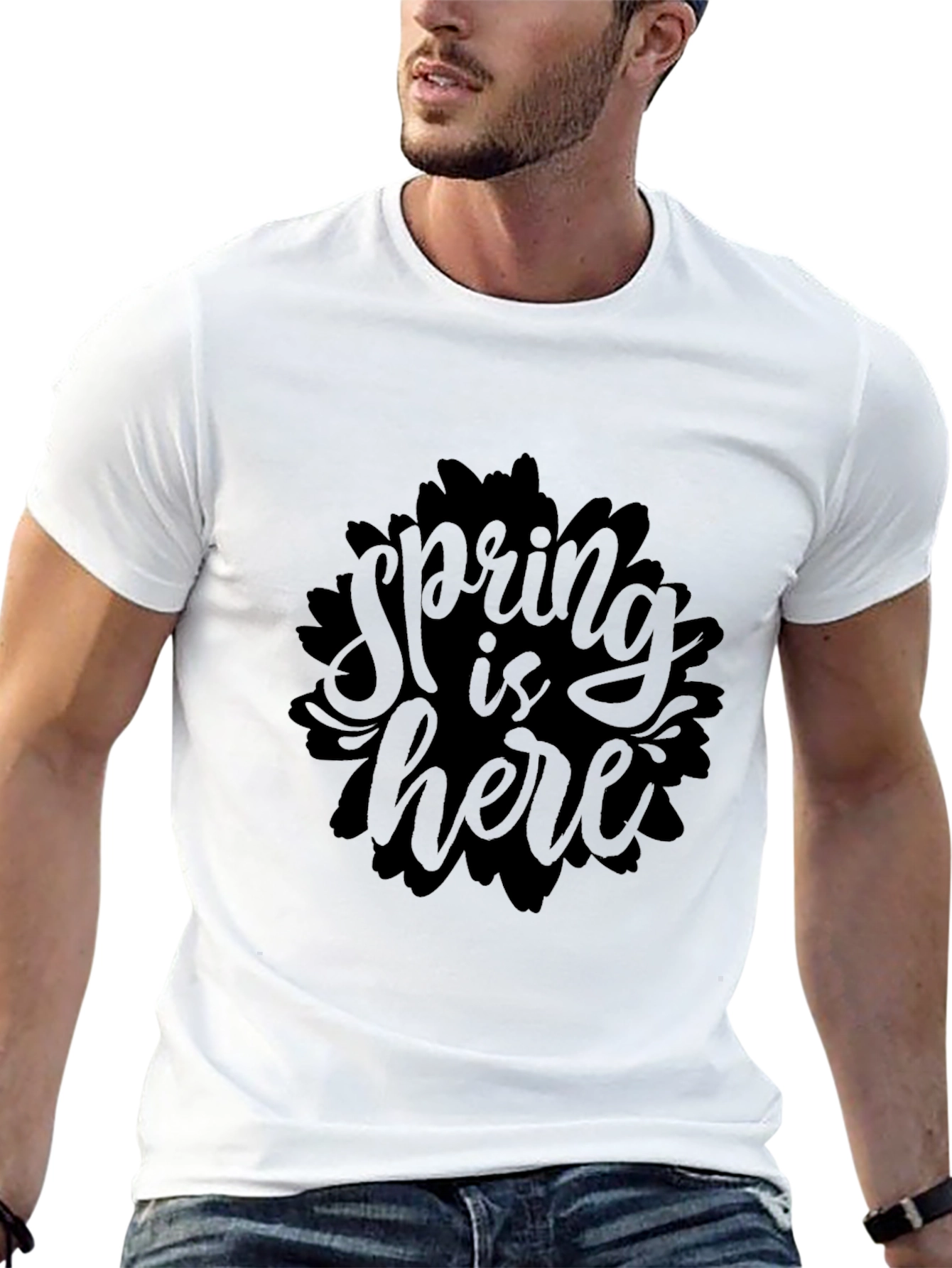Spring is Here Black Graphic Tee