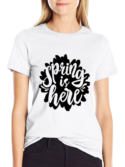 Spring is Here Black Graphic Tee