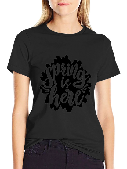 Spring is Here Black Graphic Tee