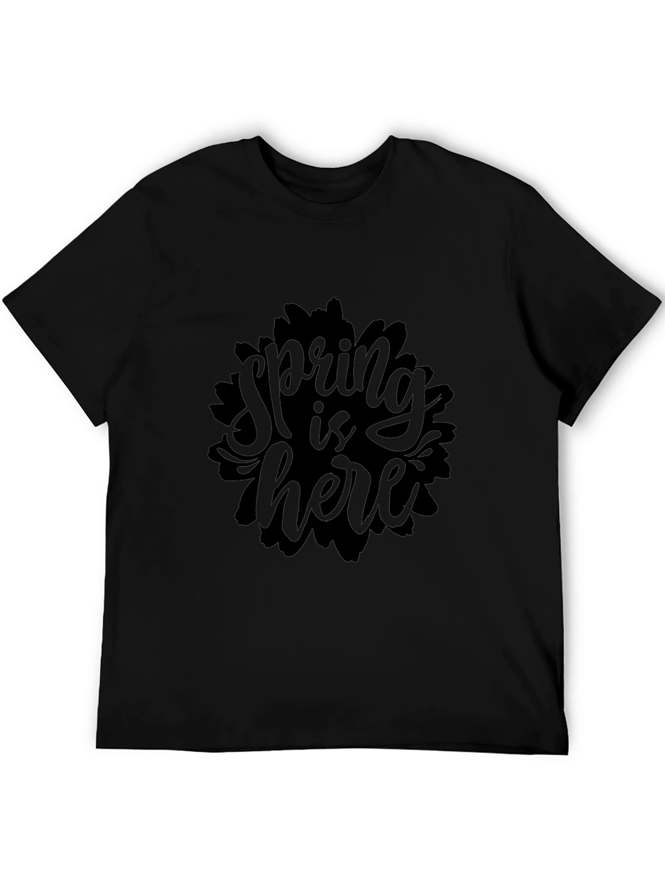 Spring is Here Black Graphic Tee