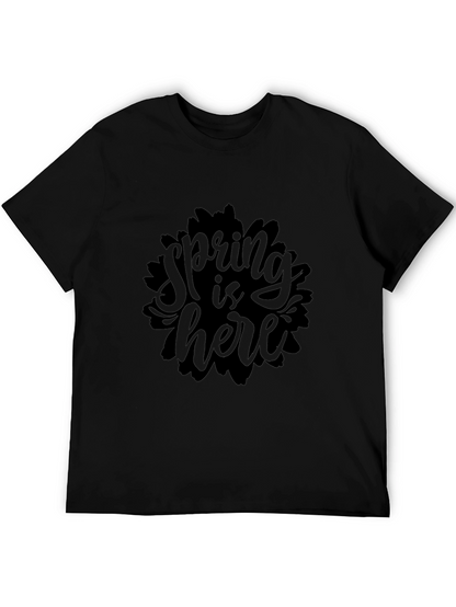 Spring is Here Black Graphic Tee