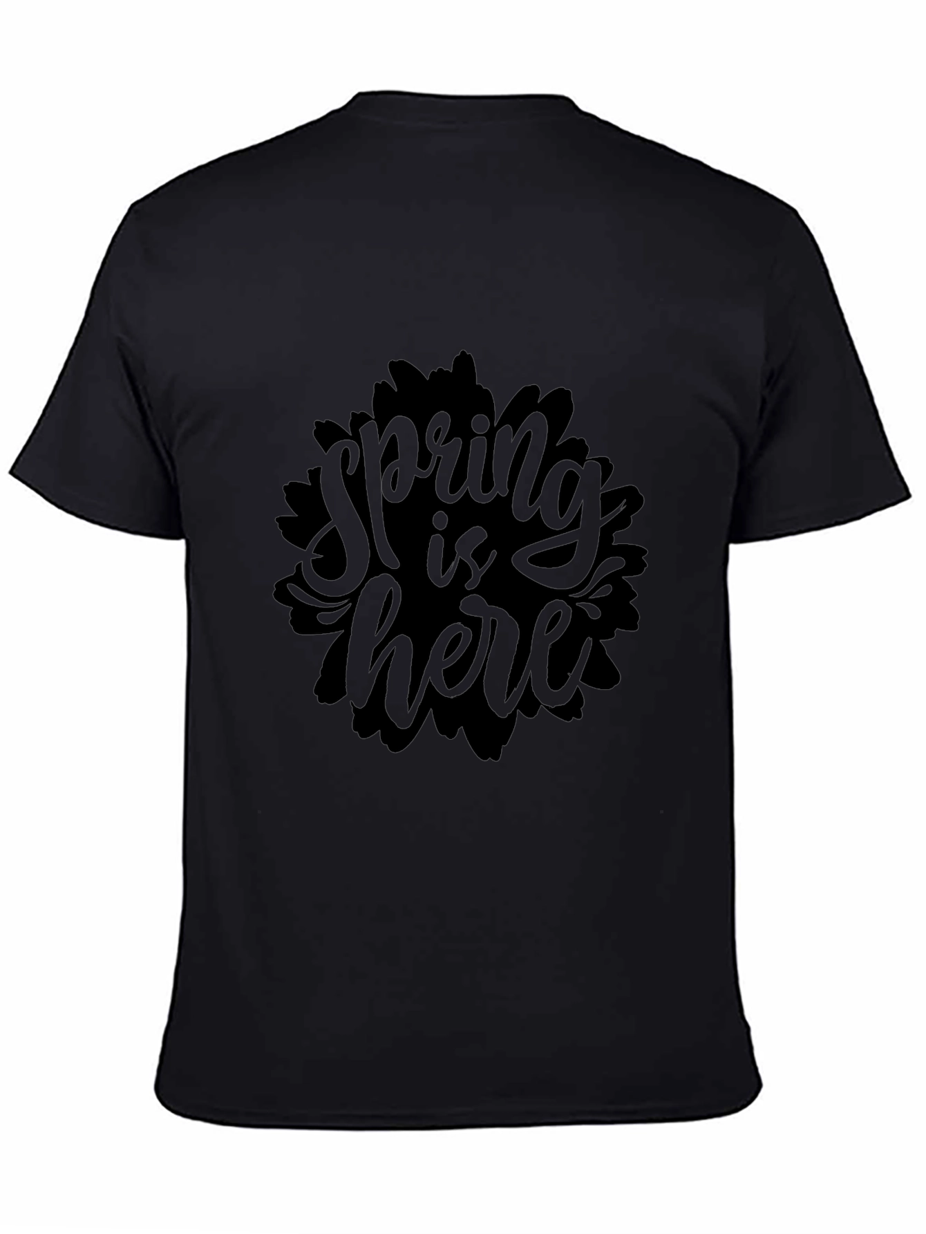 Spring is Here Black Graphic Tee