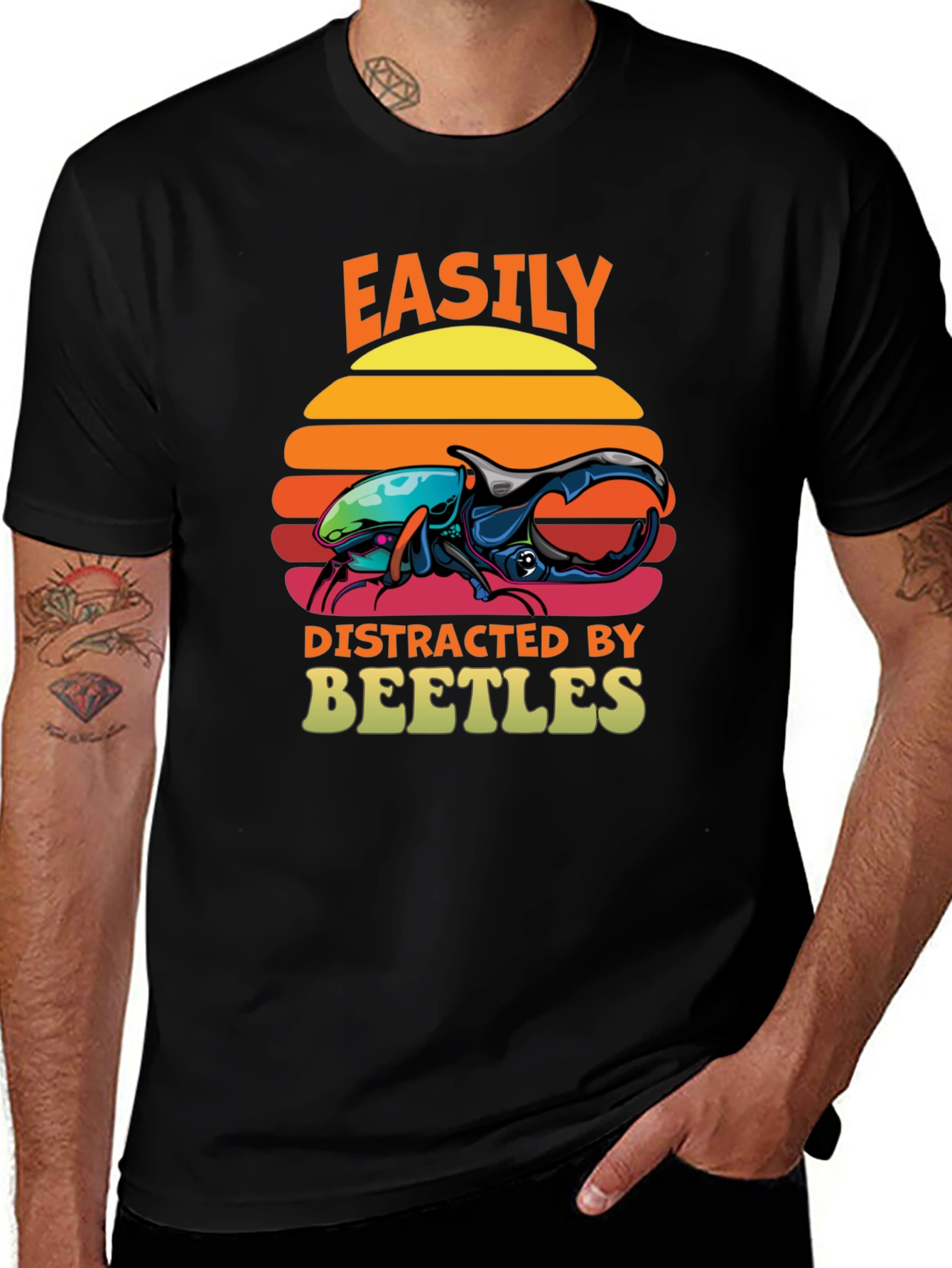 Easily Distracted by Beetles T-Shirt