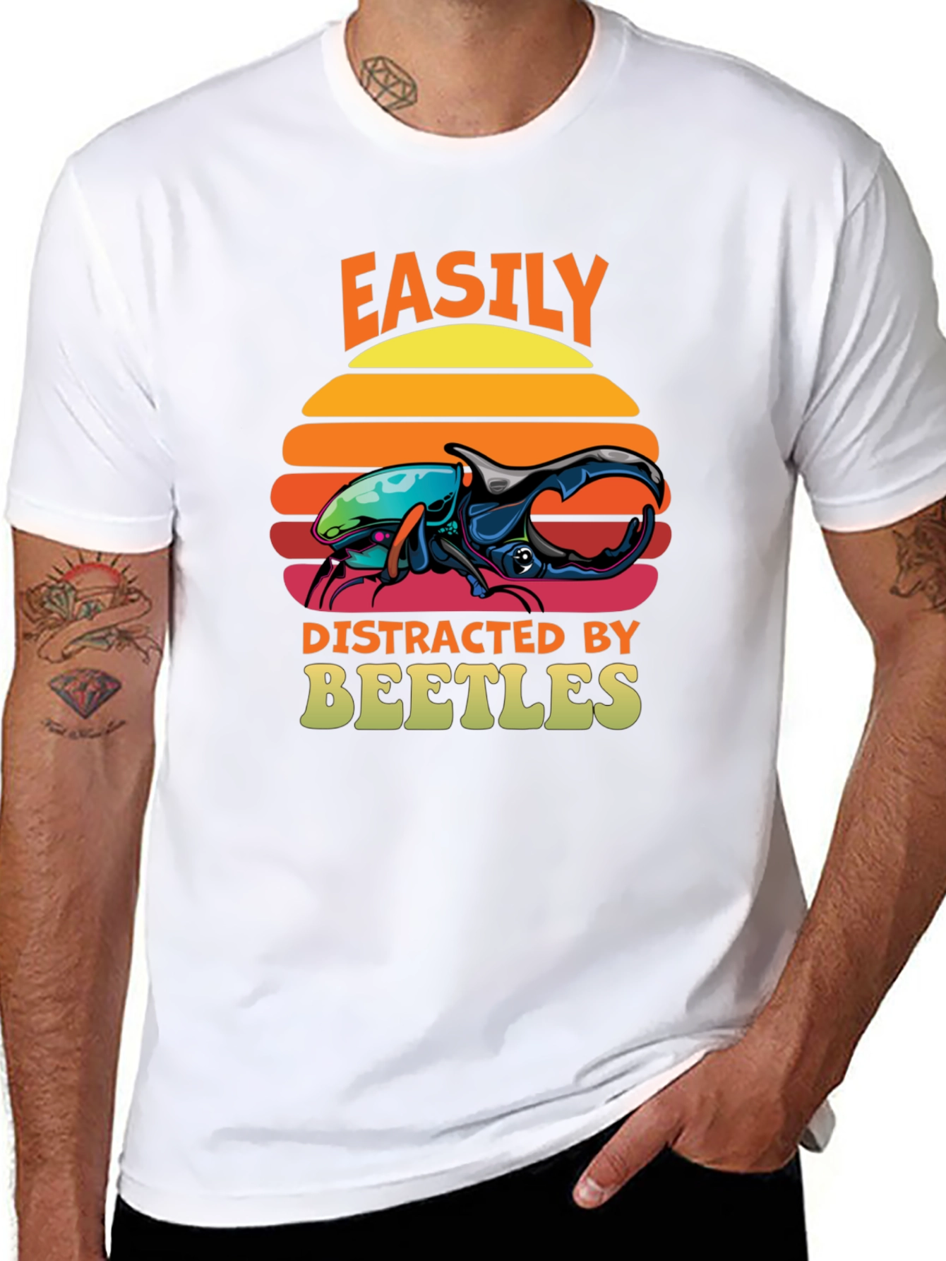 Easily Distracted by Beetles T-Shirt