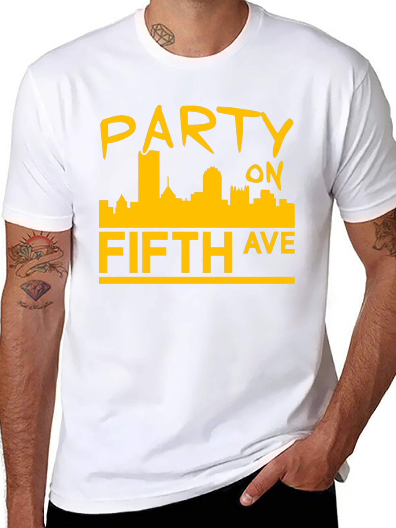 Party on Fifth Ave. Black T-Shirt
