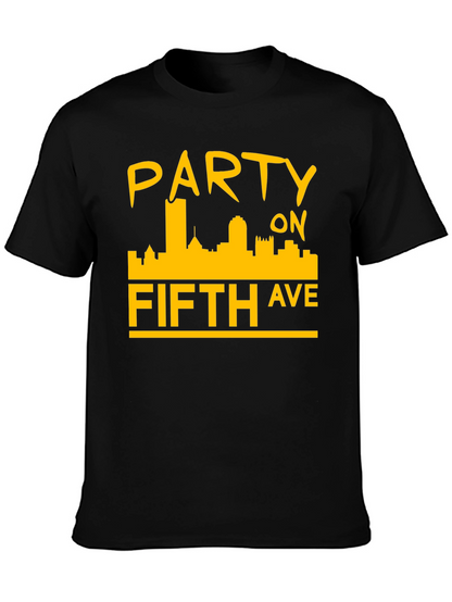 Party on Fifth Ave. Black T-Shirt