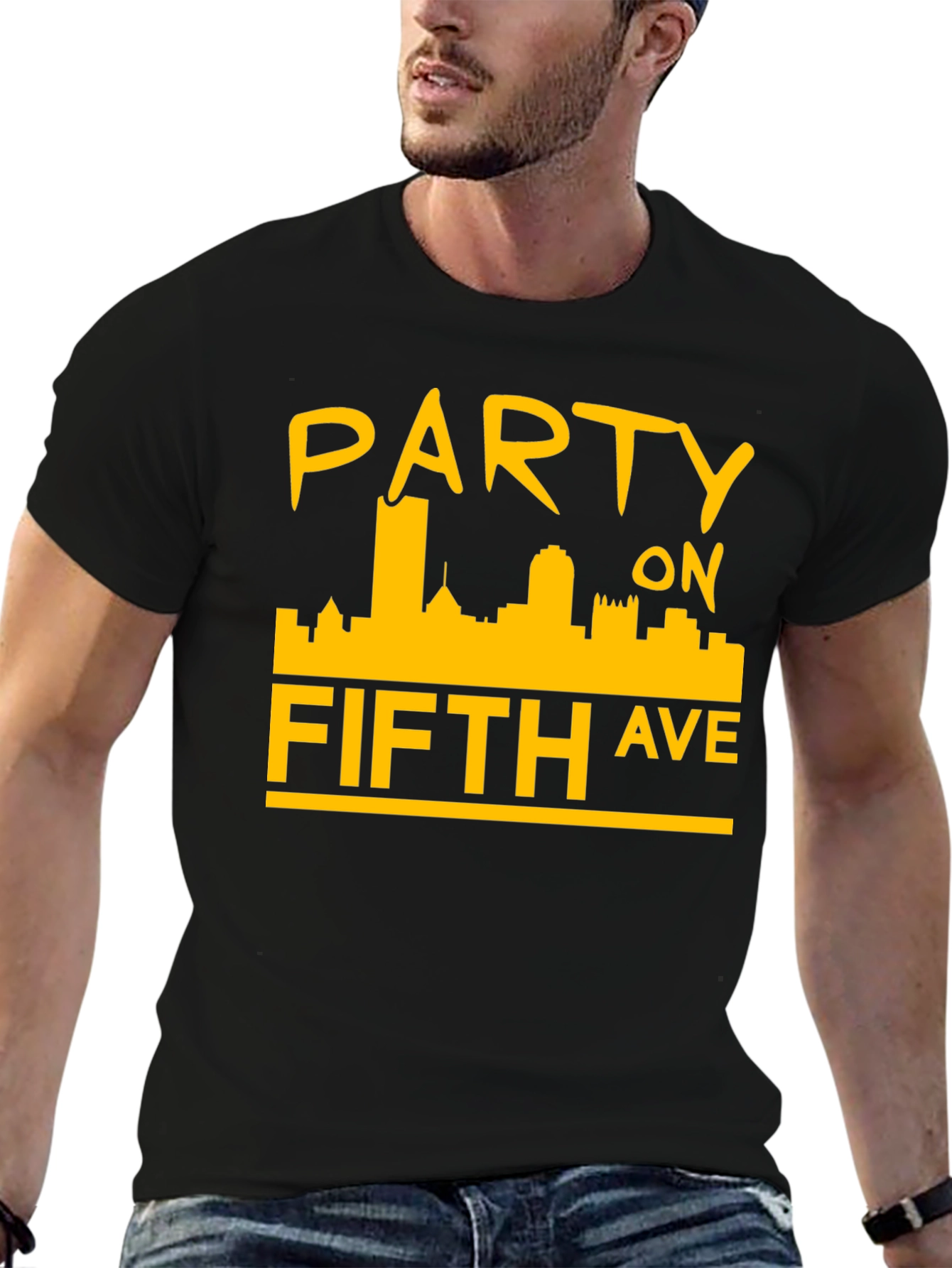 Party on Fifth Ave. Black T-Shirt