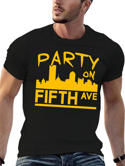 Party on Fifth Ave. Black T-Shirt
