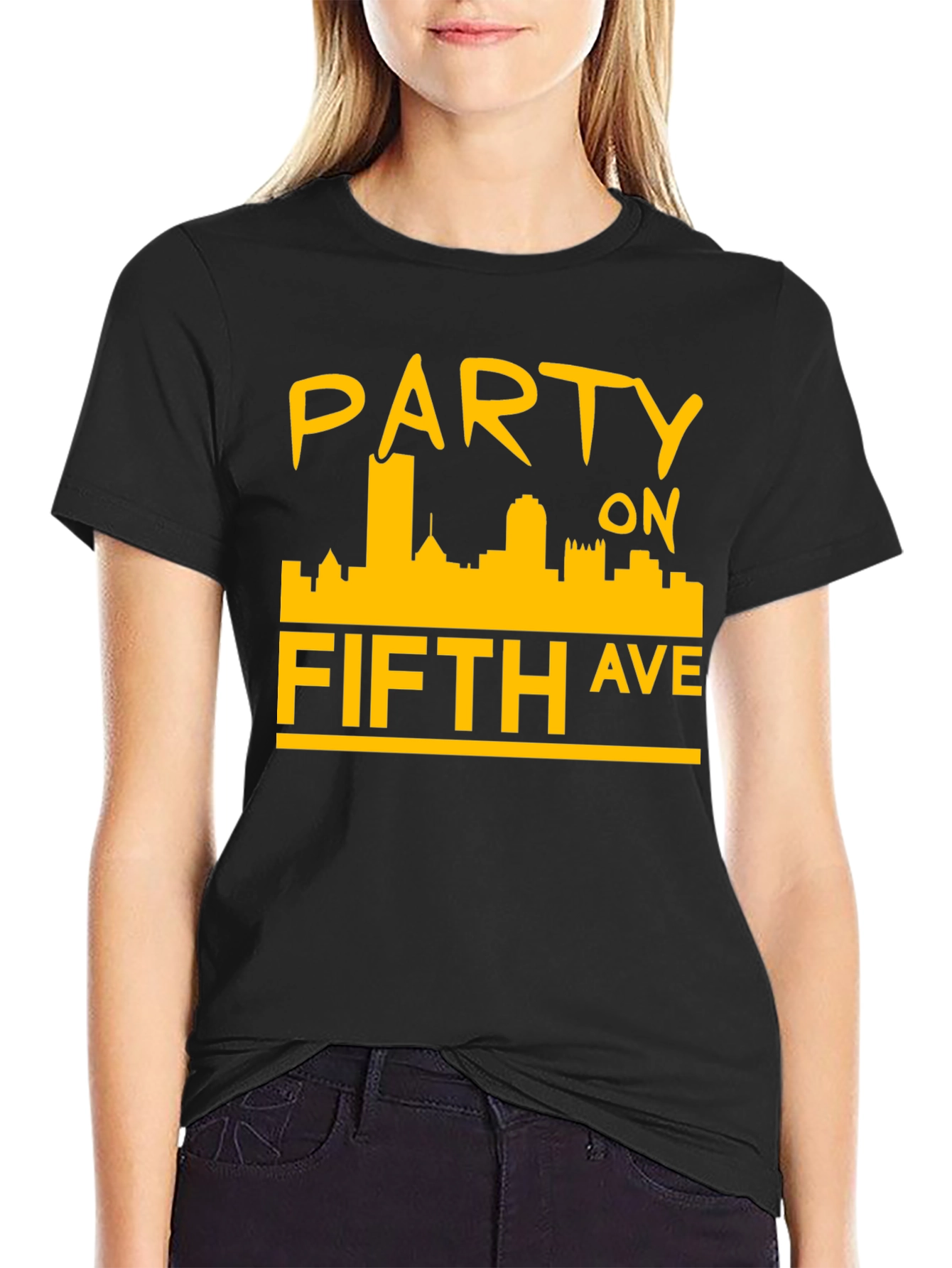 Party on Fifth Ave. Black T-Shirt