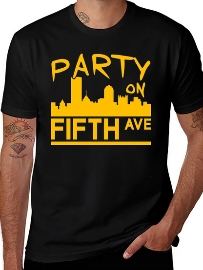 Party on Fifth Ave. Black T-Shirt