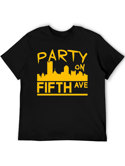 Party on Fifth Ave. Black T-Shirt