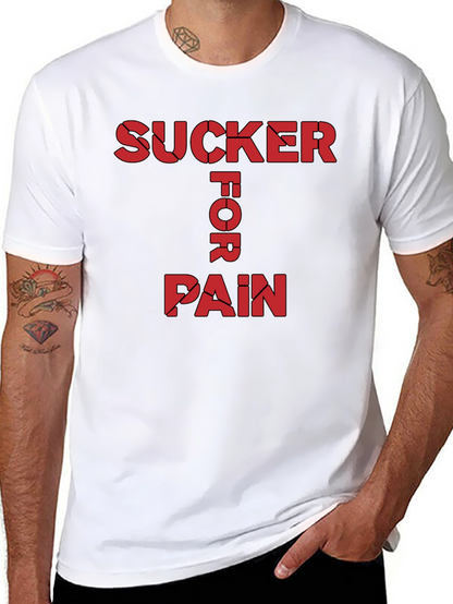 Sucker For Pain Black Graphic Tee Shirt
