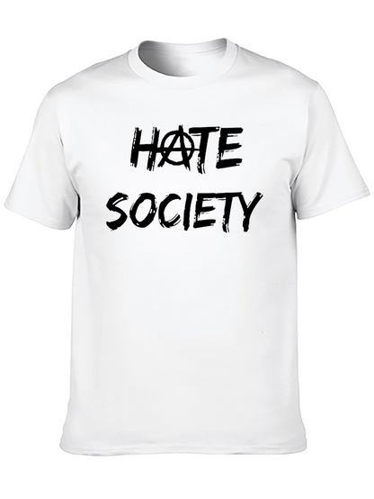 Hate Society Graphic Tee - Bold Statement T-Shirt