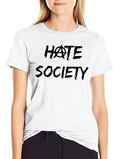 Hate Society Graphic Tee - Bold Statement T-Shirt