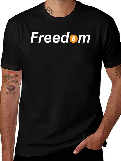 Freedom Bitcoin Tee - Crypto Enthusiast Apparel