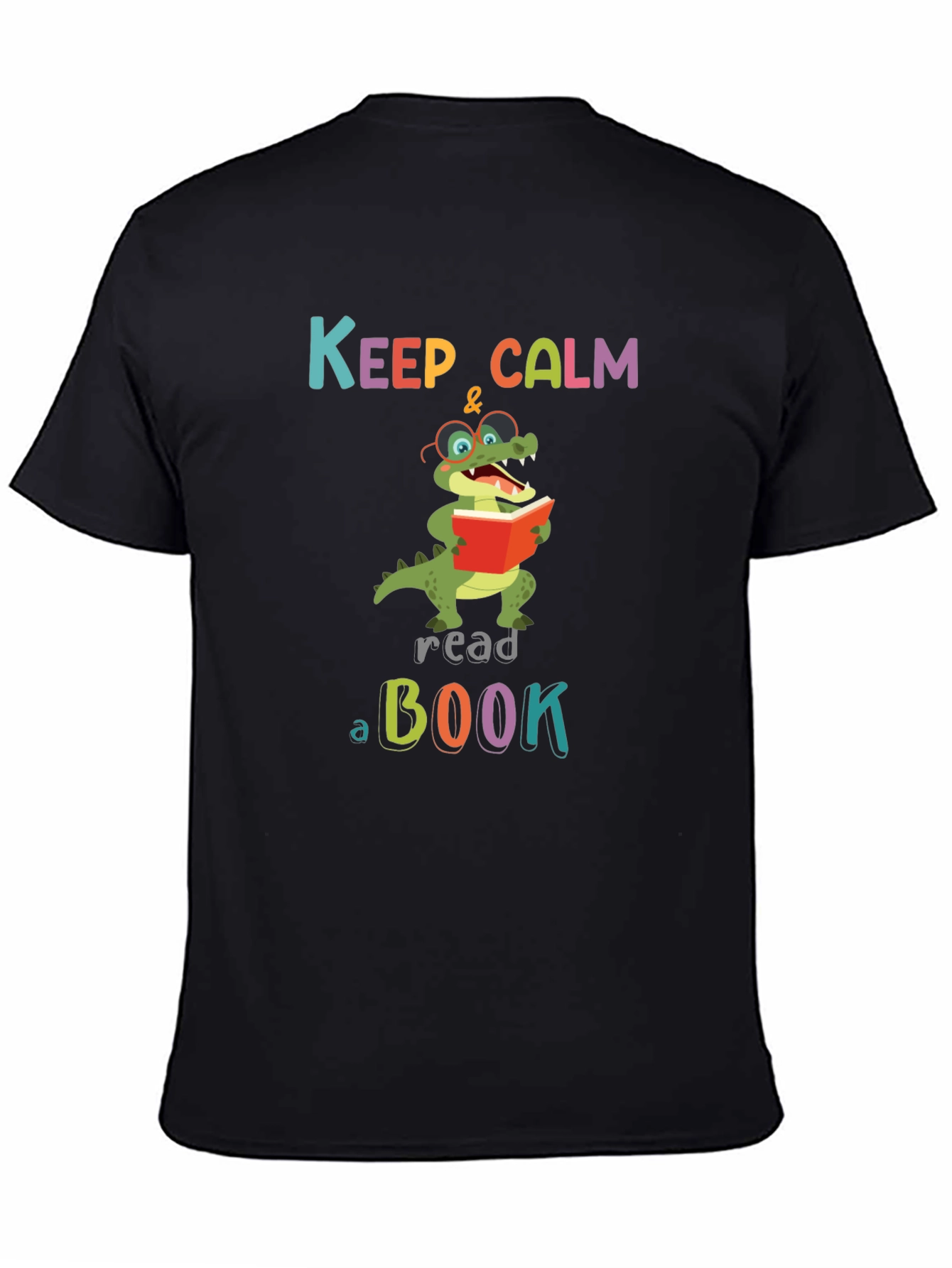 Keep Calm Read a Book Alligator Graphic T-Shirt
