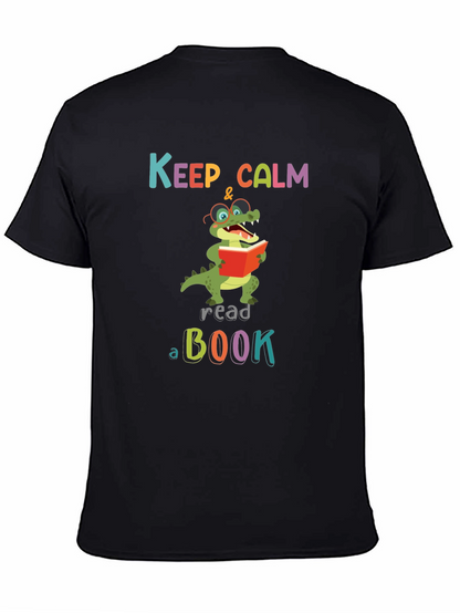Keep Calm Read a Book Alligator Graphic T-Shirt