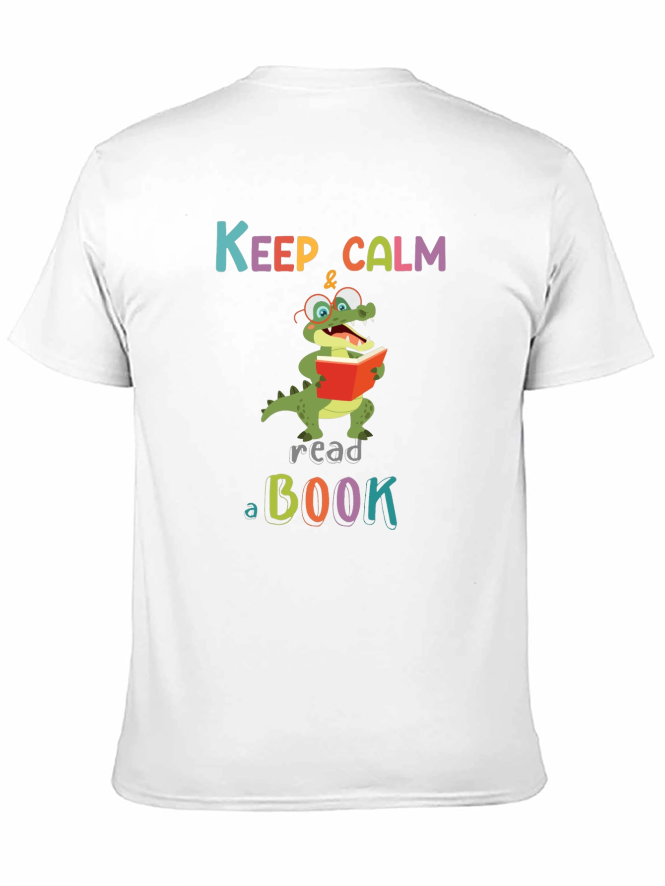 Keep Calm Read a Book Alligator Graphic T-Shirt