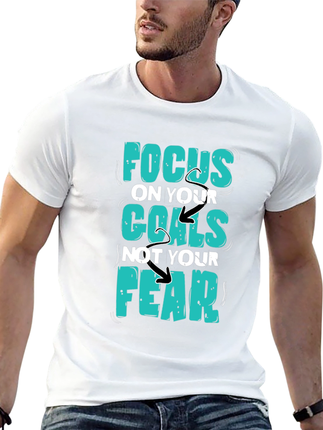 Focus Goals Tee - Motivational Graphic T-Shirt