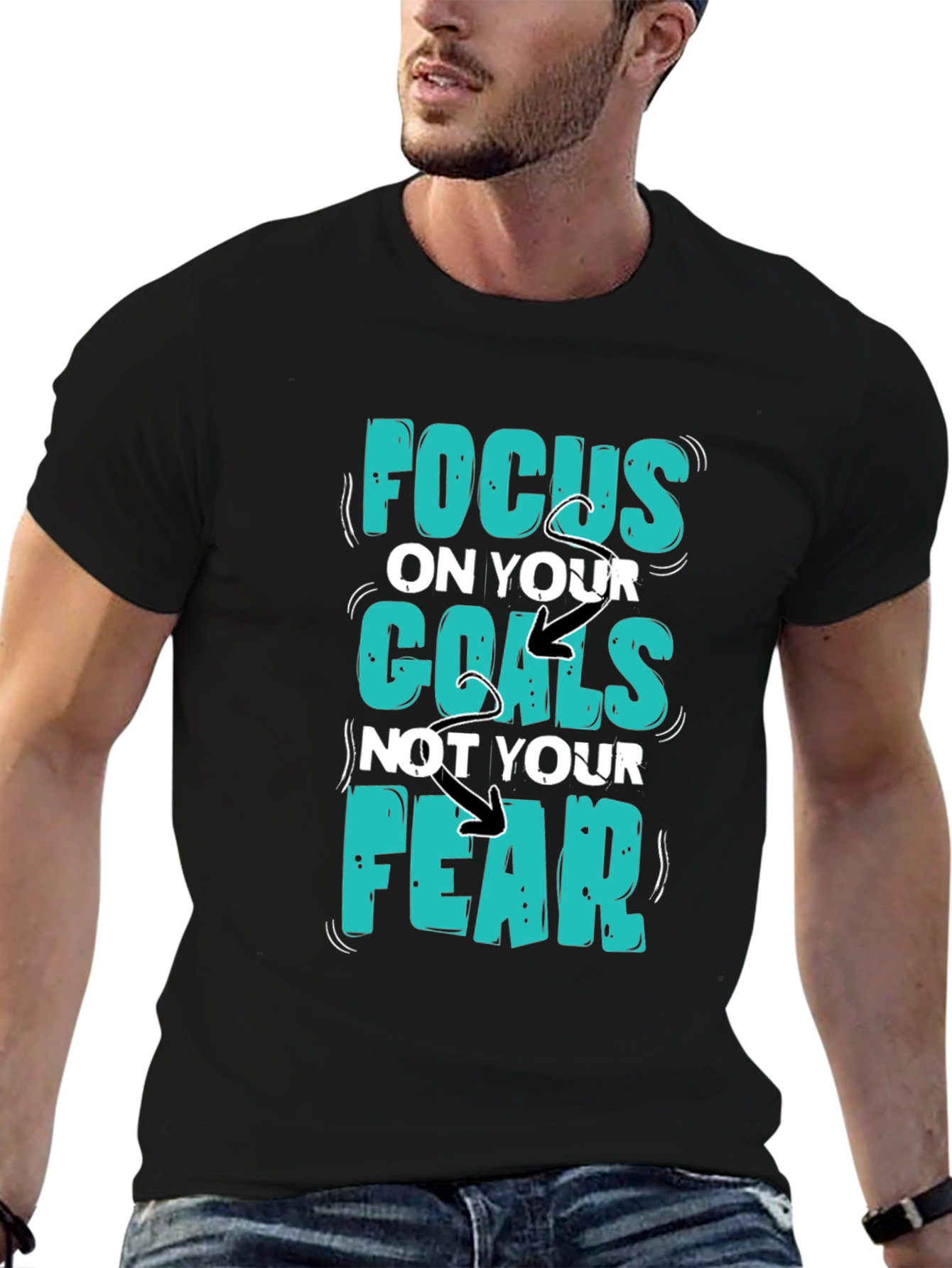 Focus Goals Tee - Motivational Graphic T-Shirt
