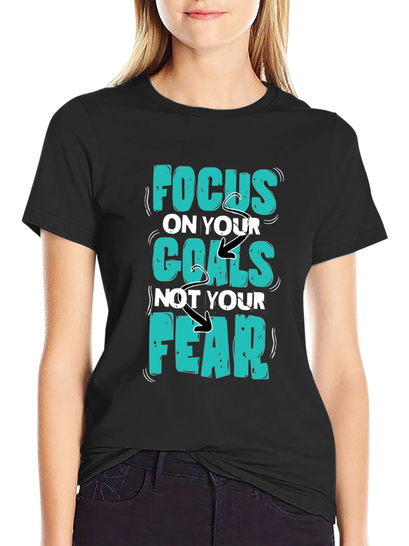 Focus Goals Tee - Motivational Graphic T-Shirt