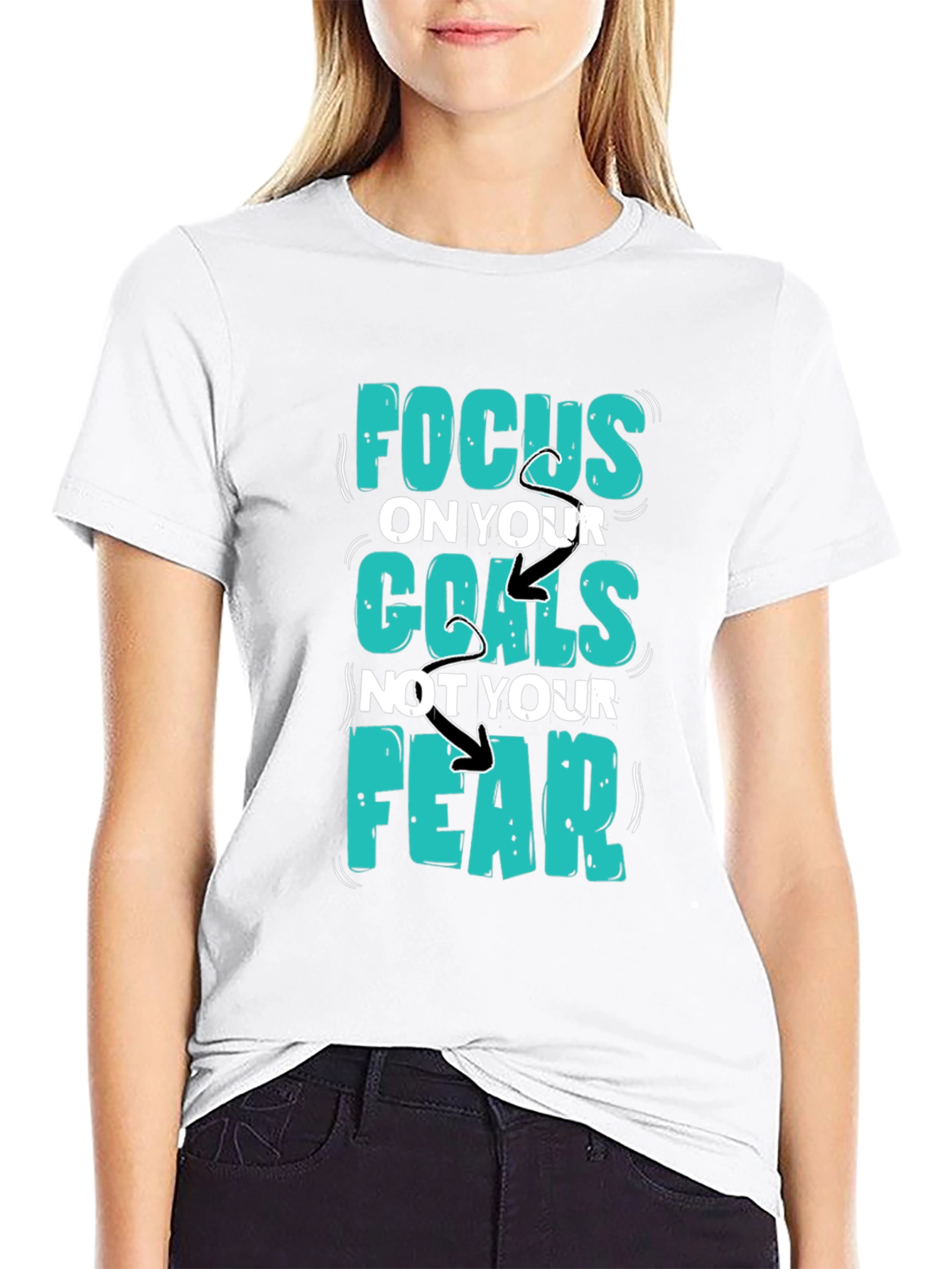 Focus Goals Tee - Motivational Graphic T-Shirt