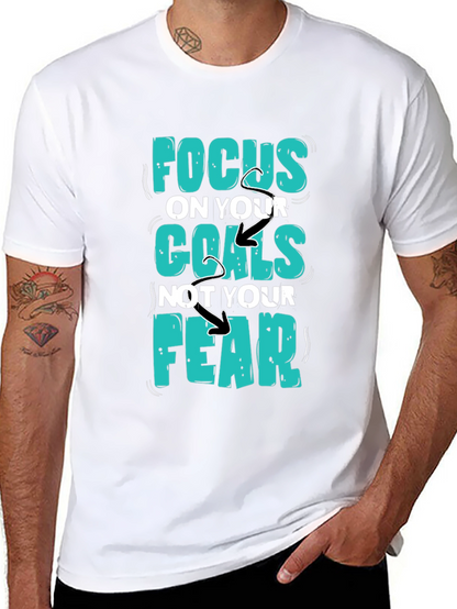 Focus Goals Tee - Motivational Graphic T-Shirt