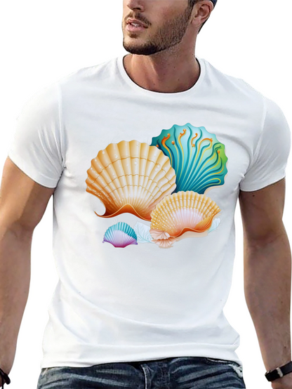 Seashell Graphic T-Shirt - Coastal Design
