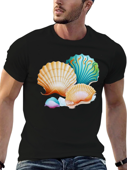 Seashell Graphic T-Shirt - Coastal Design